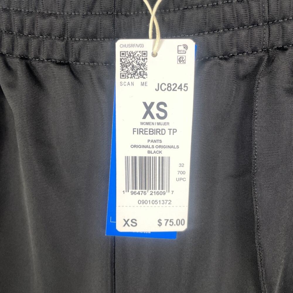 adidas Originals Black Track Pants with White Stripes - Picture 5 of 15